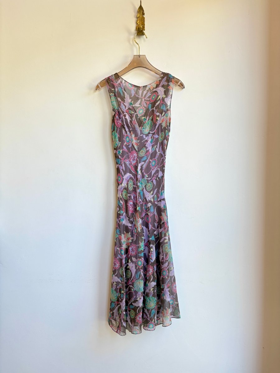 Diane von Furstenberg | Mauve Floral Print Dress (Vintage) - Made X Hudson