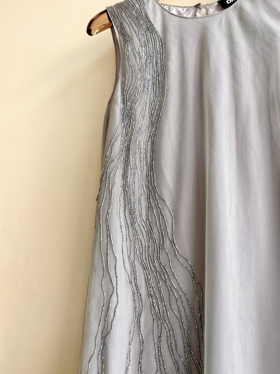 DKNY| Beaded Silver Dress (Vintage) - Made X Hudson