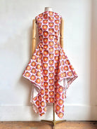 Zero-Waste Dress in Orange Blossom and Pink Iris Pattern - Made X Hudson