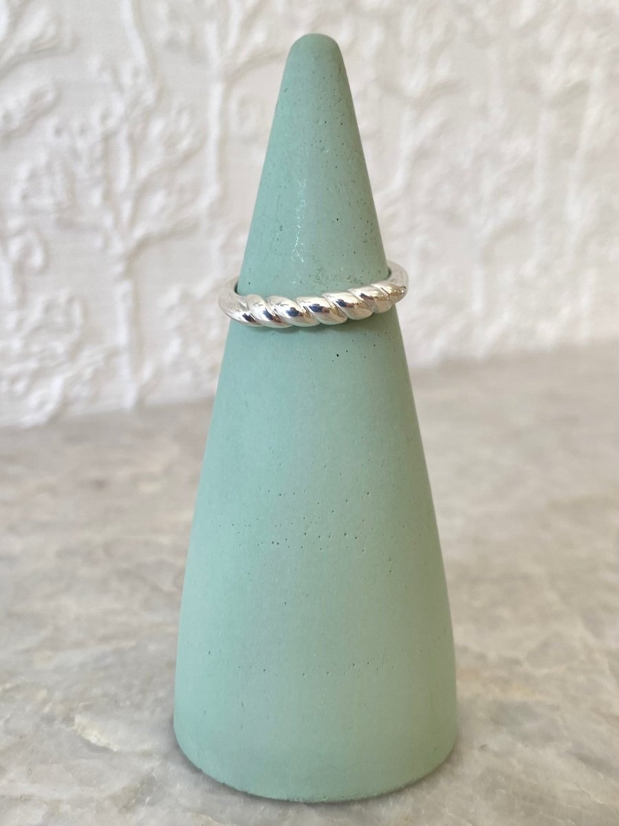 Sterling Silver Simple Croissant Stacker Ring - Made X Hudson