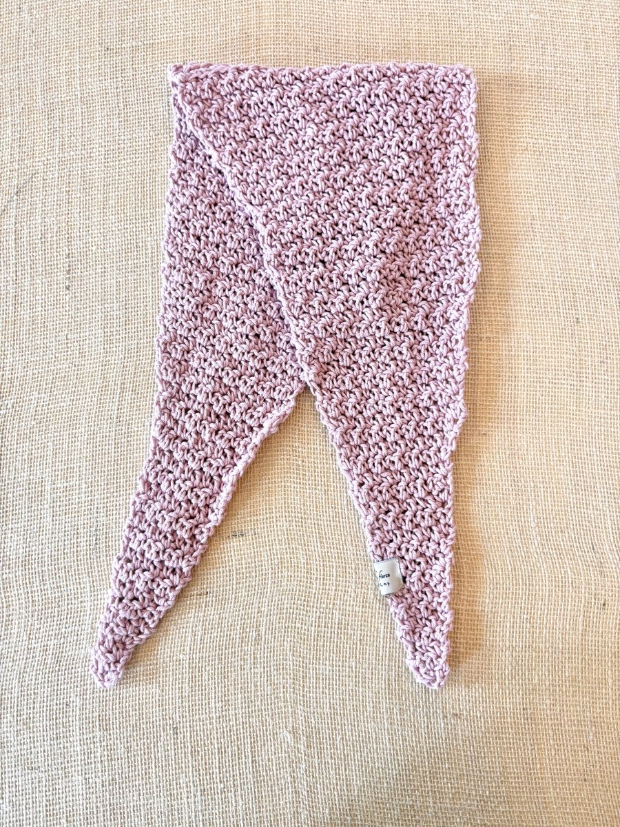 Blush Pink Cotton Crochet Scarf - Made X Hudson
