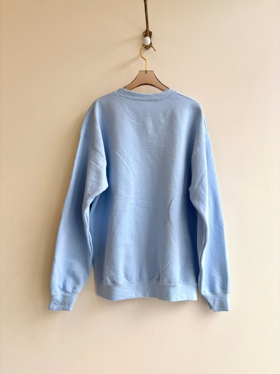Judy Pale Blue & Navy Cyanotype Crew Neck Sweatshirt (Reworked) - Made X Hudson