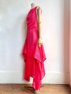 Zero-Waste Dress in Watermelon Pink Stripe - Made X Hudson