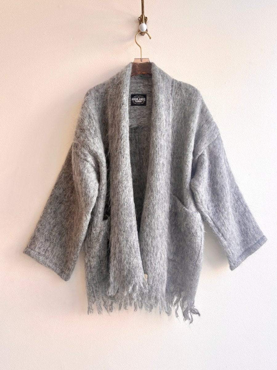 Grey Mohair Heritage Blanket Coat - Made X Hudson