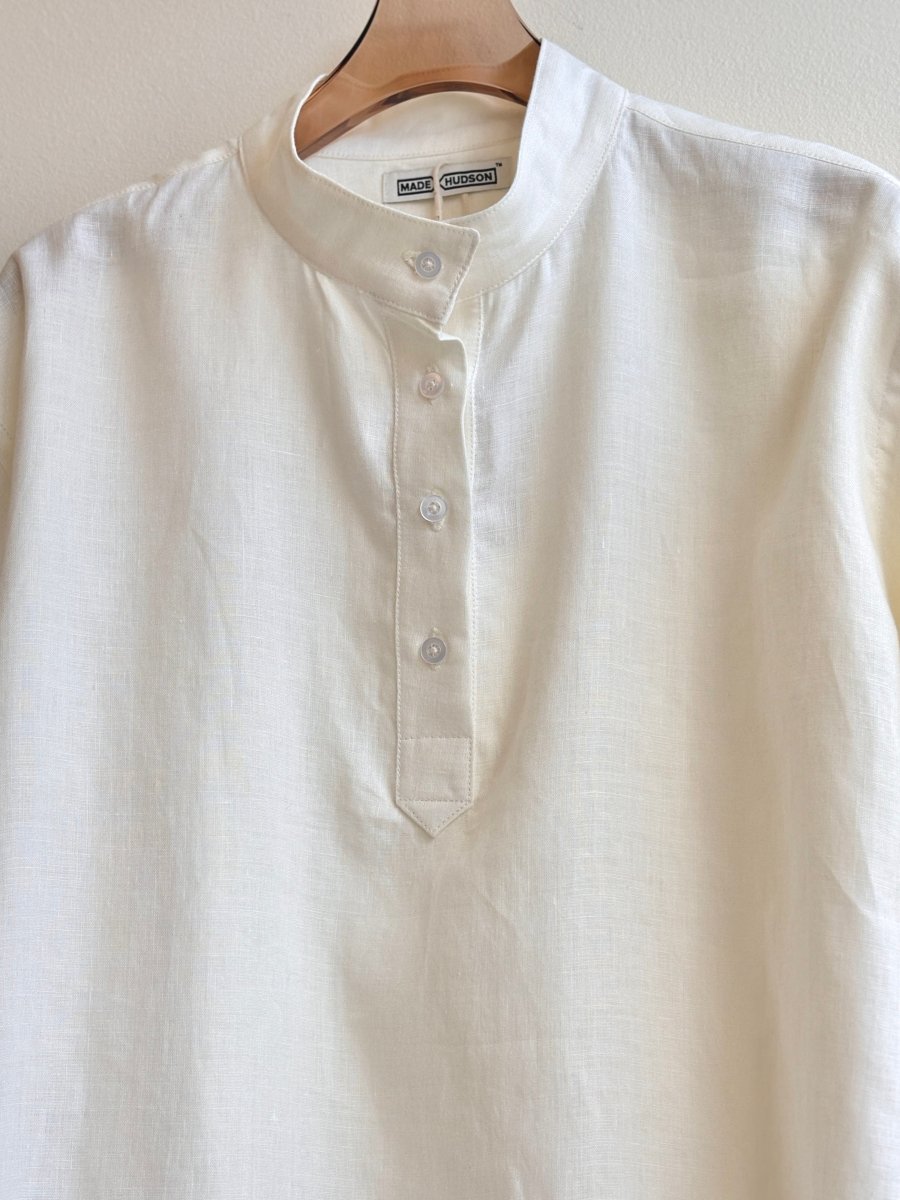 Cream Linen Popover Shirt - Made X Hudson