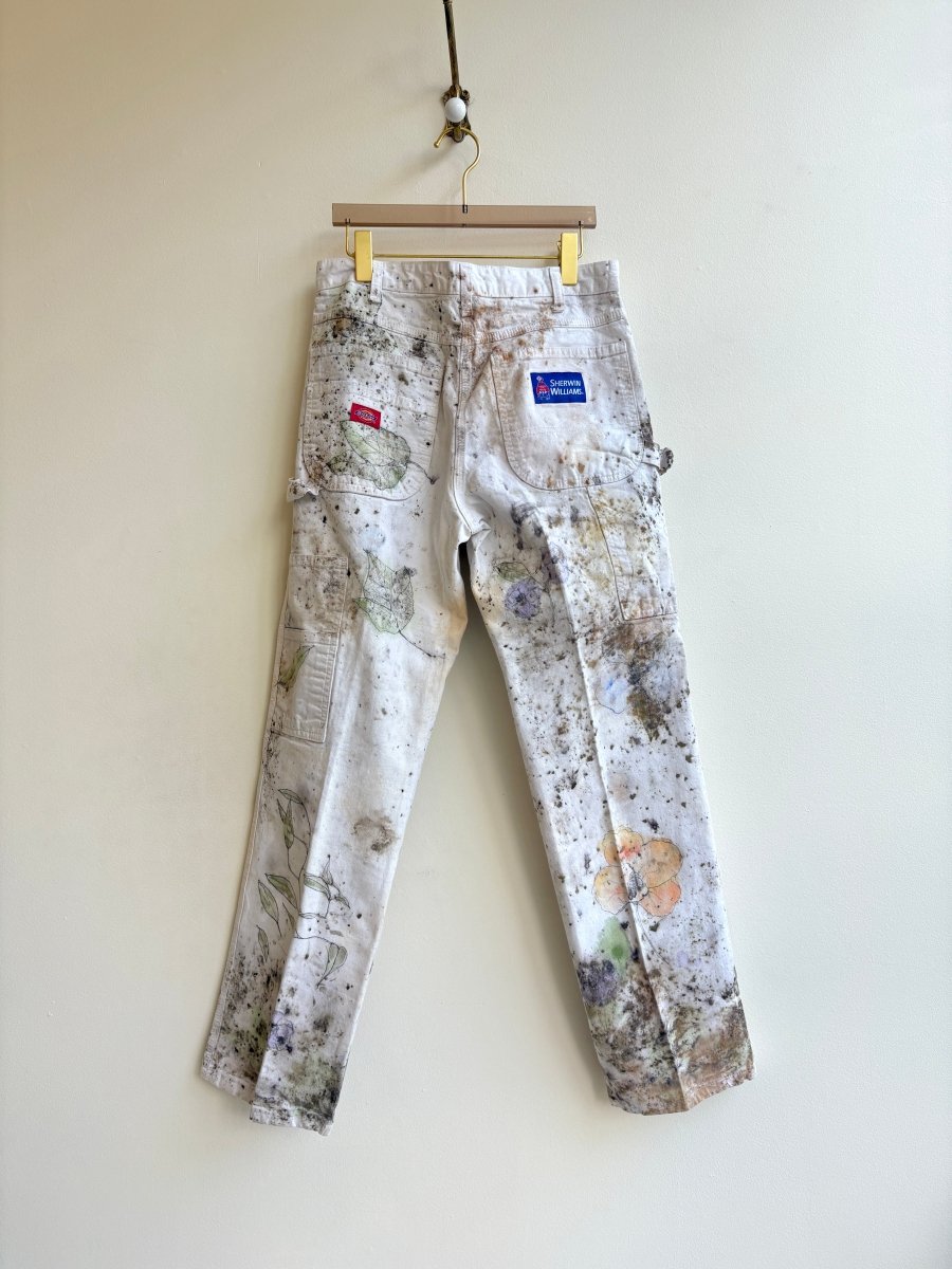 Orange, Lavender & Olive Eco Printed & Hand Drawn Pants (Reworked) - Made X Hudson