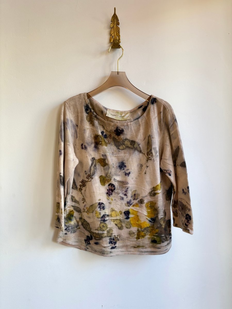 Pale Pink Cashmere Eco Printed Sweater (Reworked) - Made X Hudson