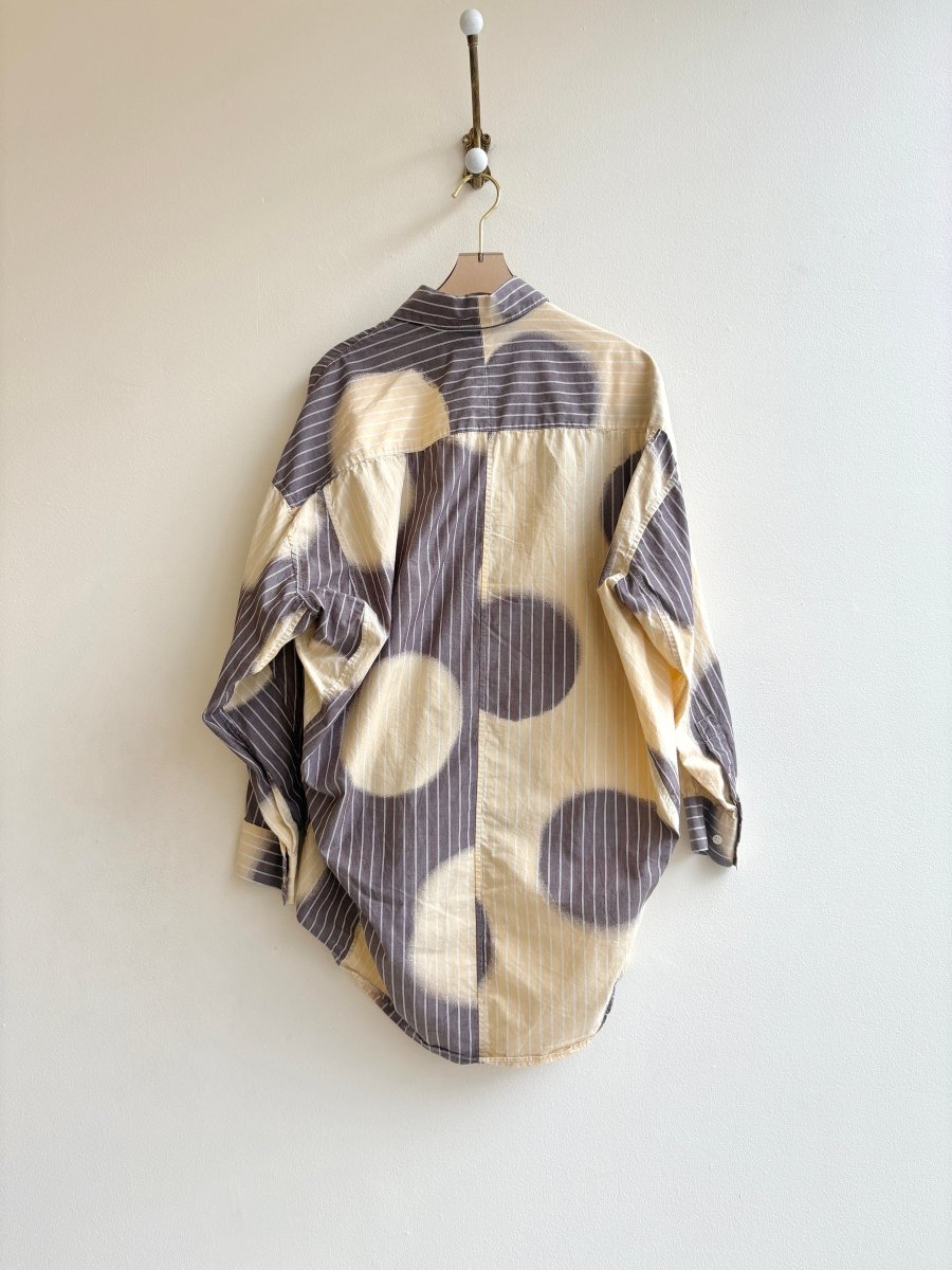 Acne Studios | Pale Yellow + Grey Striped Button Down (Vintage) - Made X Hudson