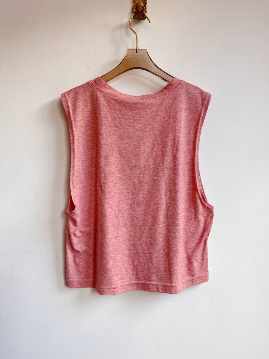 Cropped Bee Kind Sleeveless Tee (Reworked) - Made X Hudson
