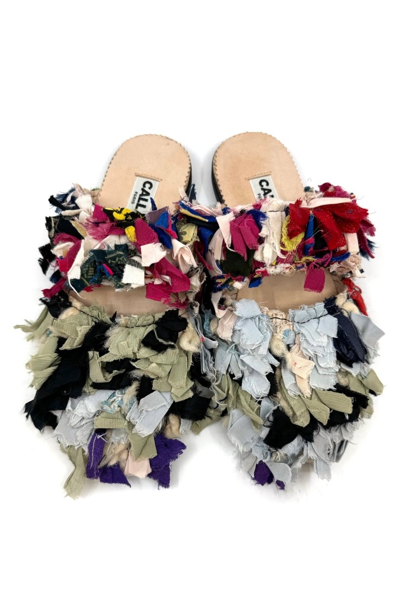 Suki Babouche Slides In Colors Sage, Pink, Pale Blue, & Black (Size 40) - Made X Hudson