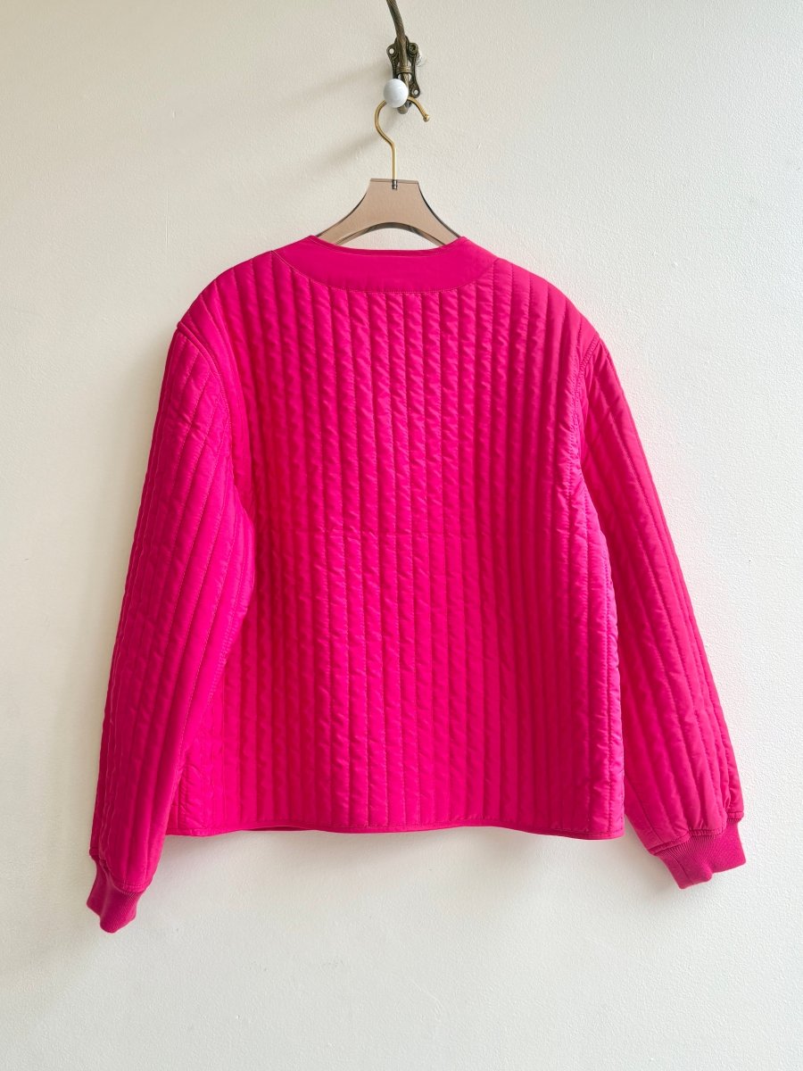 Mont S'Michel | Fuchsia Quilted Jacket (Vintage) - Made X Hudson