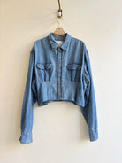 The Kevin Top | Lightweight Denim w/ Gathered Waist (Reworked) - Made X Hudson