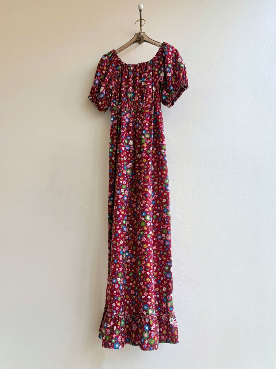 Red Wild Flower Cotton Dress (Vintage) - Made X Hudson