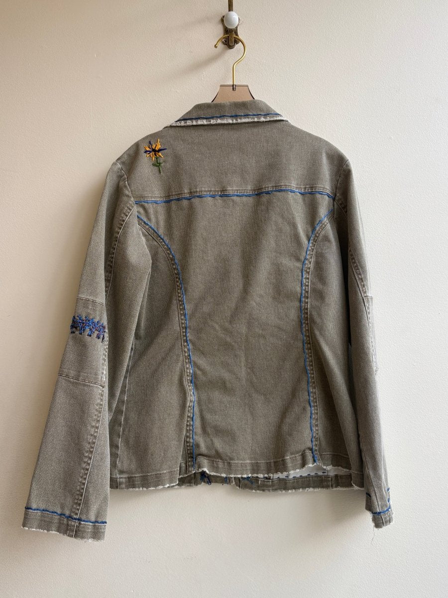 Slate Daisy Trio Stitched Denim Blazer (Reworked) - Made X Hudson