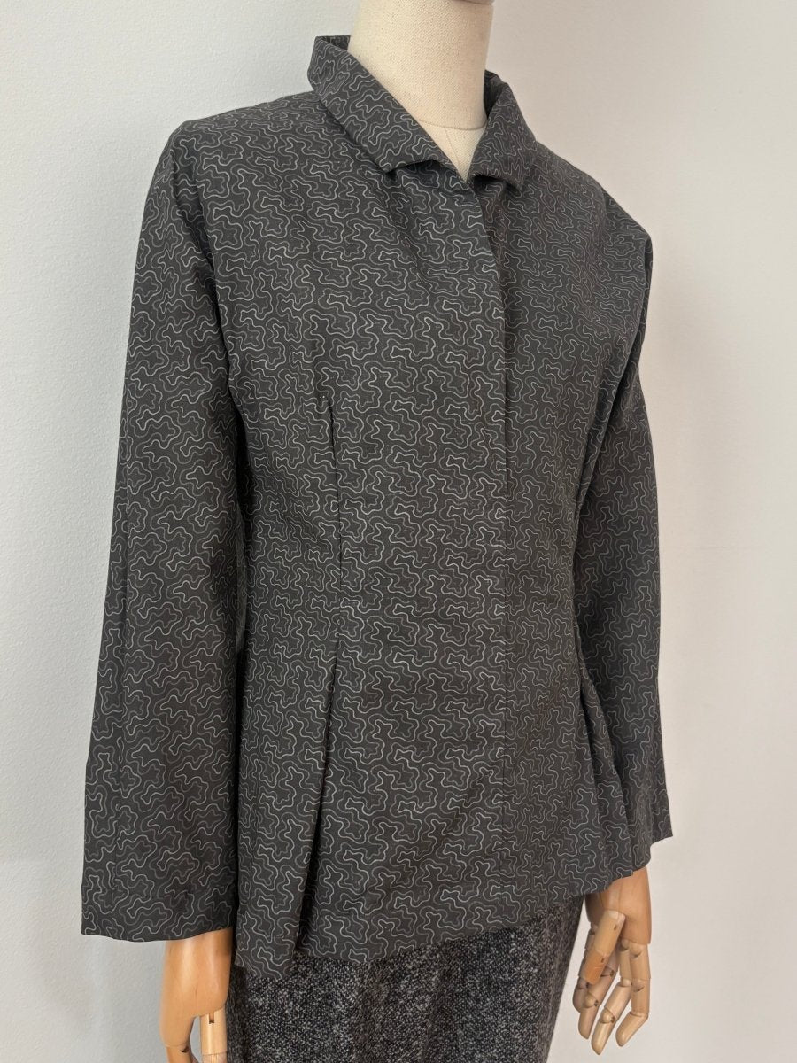 Ulrike Blouse in Lebanon Valley Etching Print - Made X Hudson