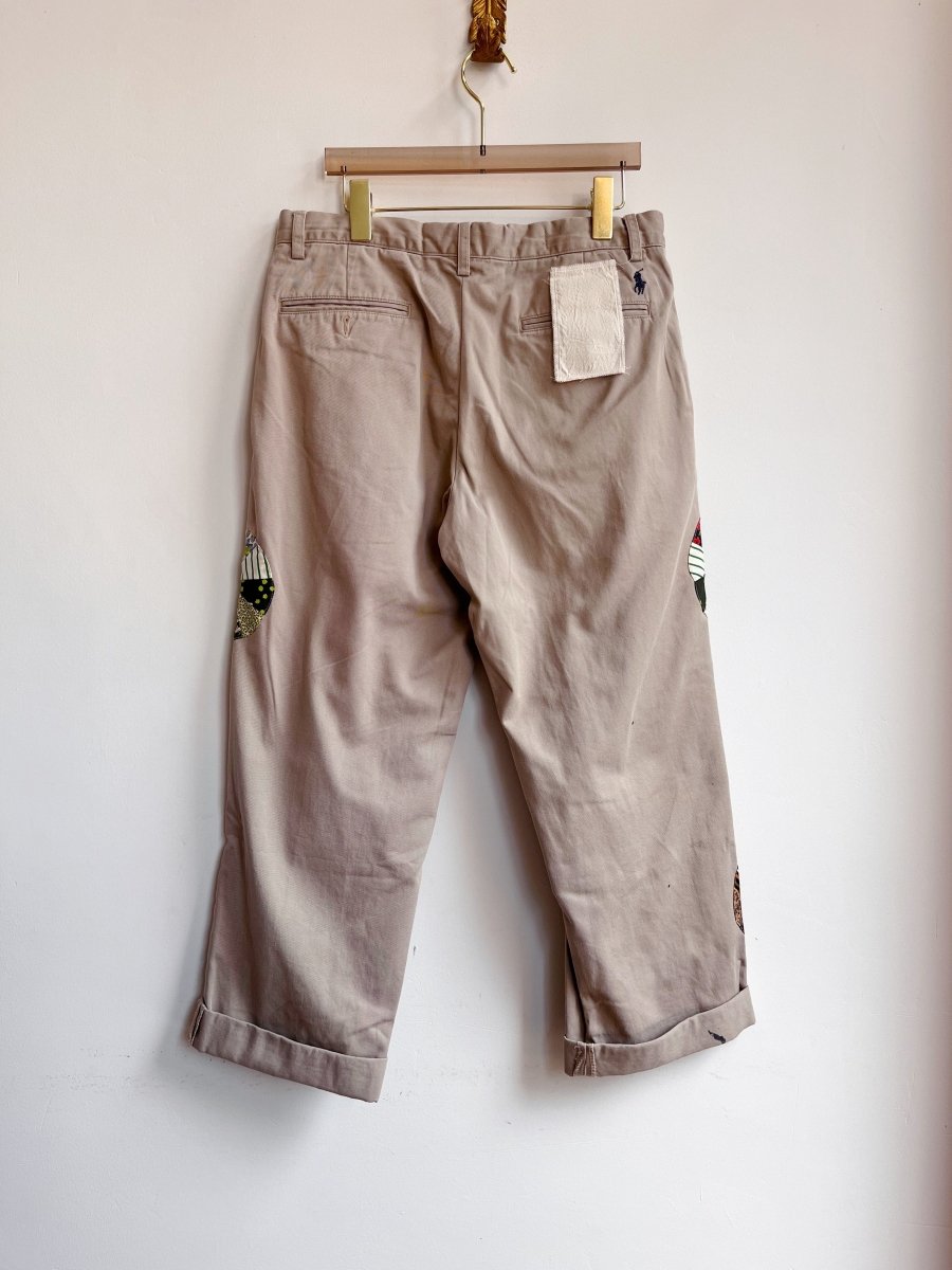 Dresden Quilted Plate Blocks Chino Pant | Brown & Green Focused (Reworked) - Made X Hudson
