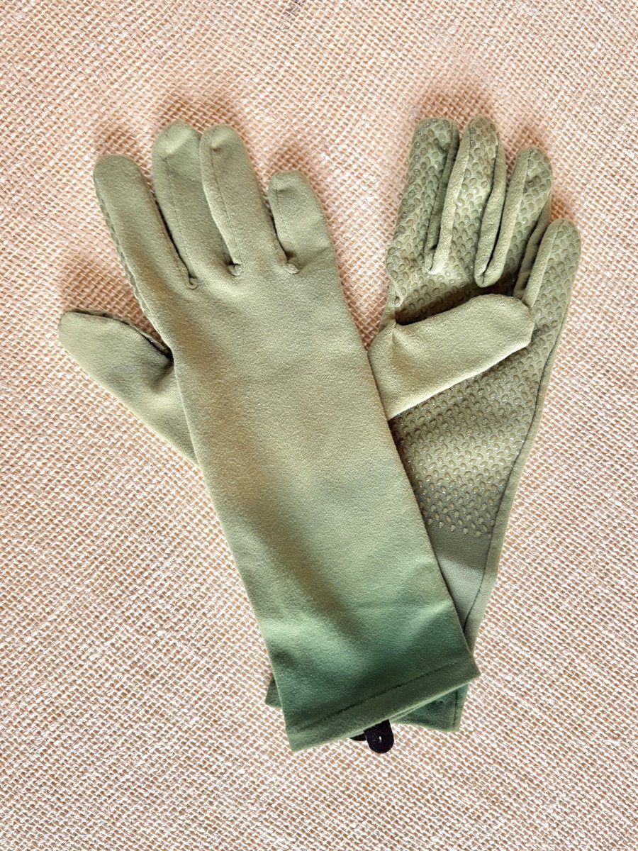 Herb and Forest Green Ombre Midrise Gardening Gloves w/ Grip Palm - Made X Hudson