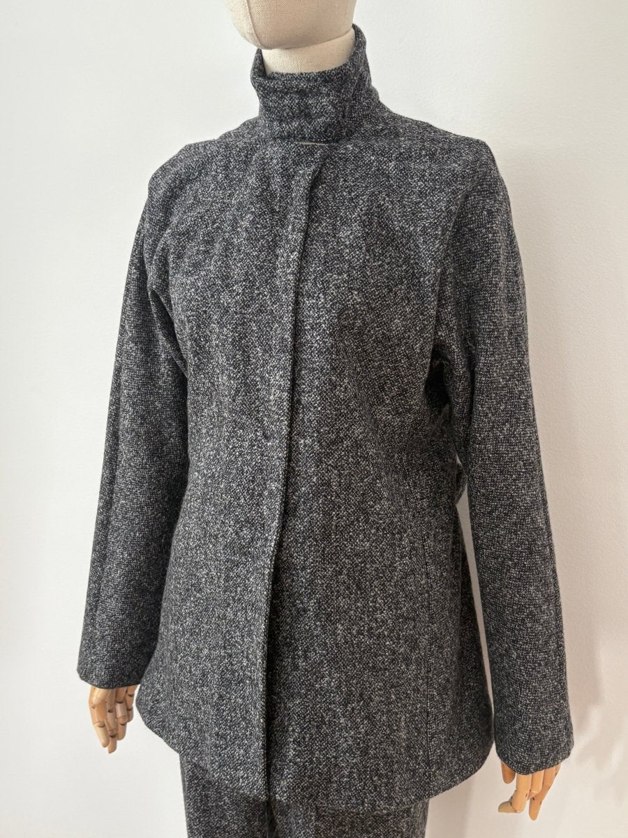 Katherine Jacket in H.S. Cashmere Boucle Sharkskin - Made X Hudson