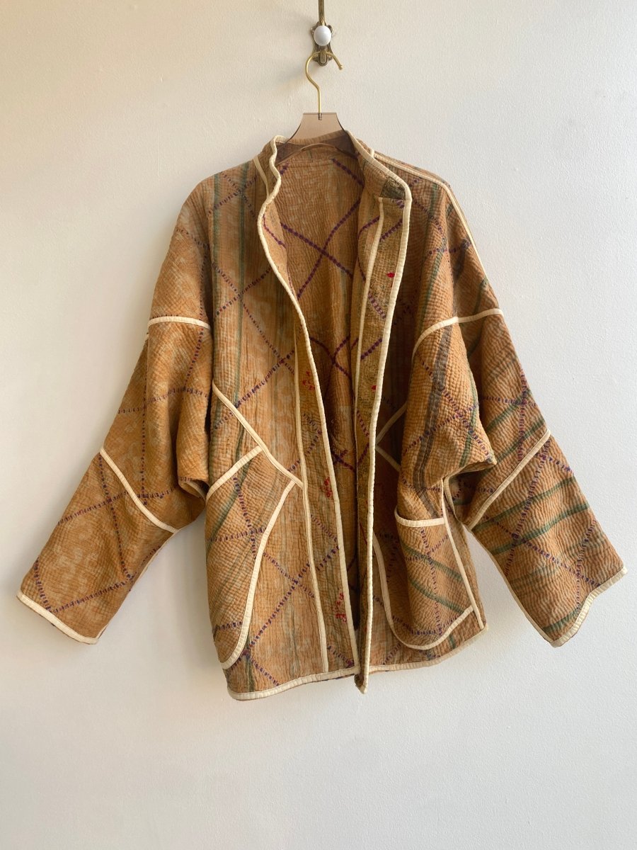 Reversible Ishani Quilted Jacket in Carmel - Made X Hudson