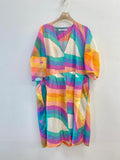 Puff Sleeved Dress (Rainbow) - Made X Hudson