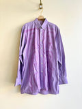 Patrick Bateman American Psycho Repeat Pink on Orchid | Cyanotype Print Button - Down (Reworked) - Made X Hudson