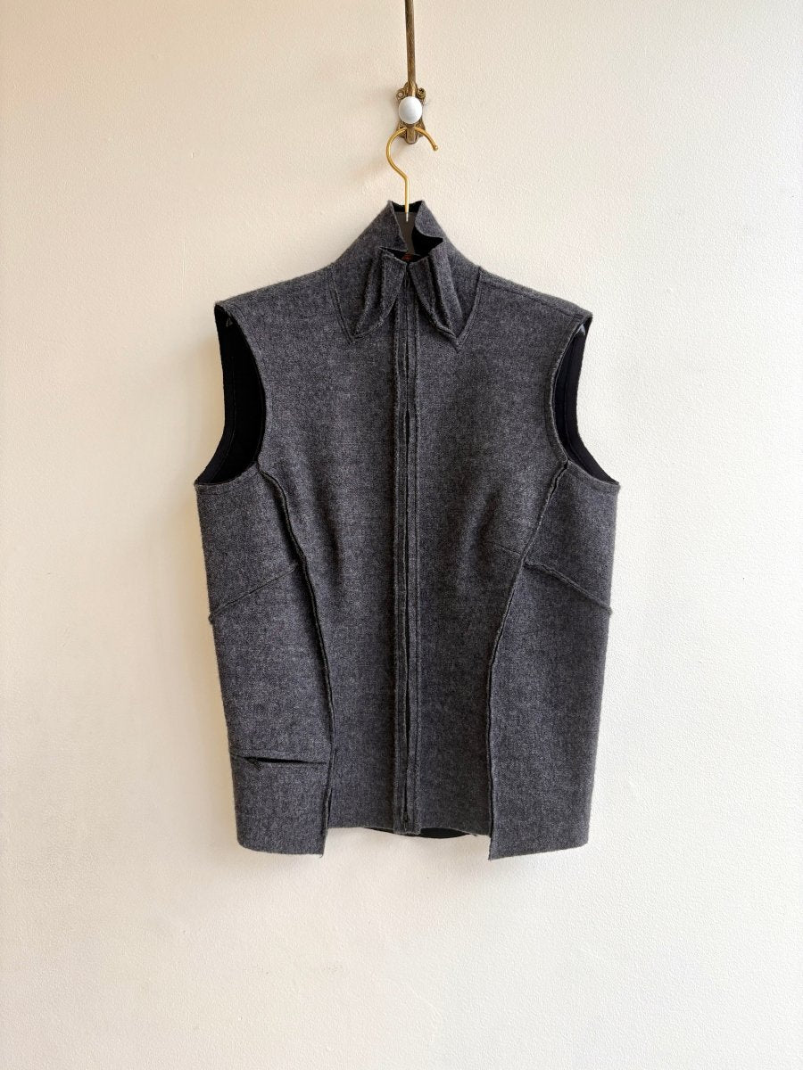 Dark Grey Wool Vest | 2T - Made X Hudson