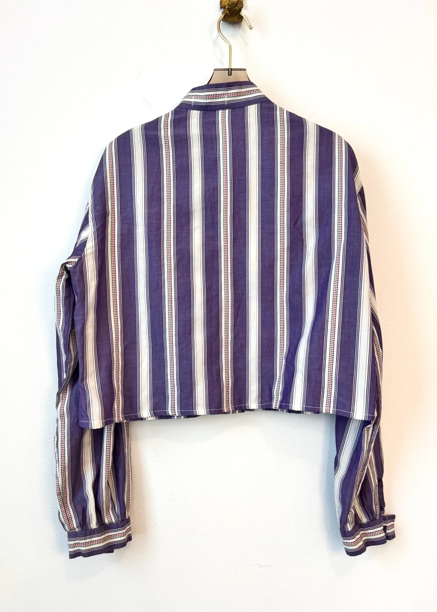 The Vale Shirt in Vintage Purple and Diamond Stripe (Reworked) - Made X Hudson