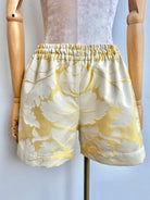Butter Yellow Damask Town Shorts - Made X Hudson
