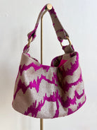 Mini Bucket Bag in Textured Gold Fuchsia Tiger Print - Made X Hudson
