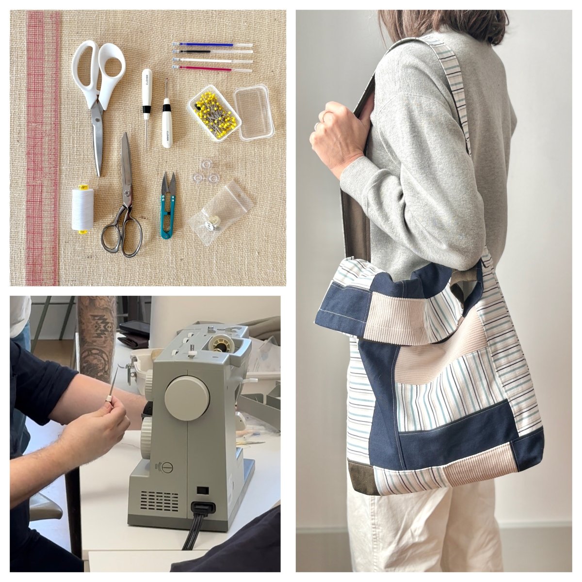Intro to Sewing: Patchwork Satchel Class - Made X Hudson