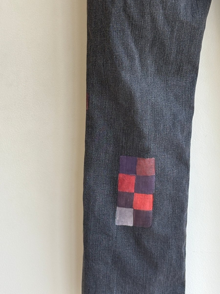 Black Jeans w/ Painted Patchwork (Reworked) - Made X Hudson