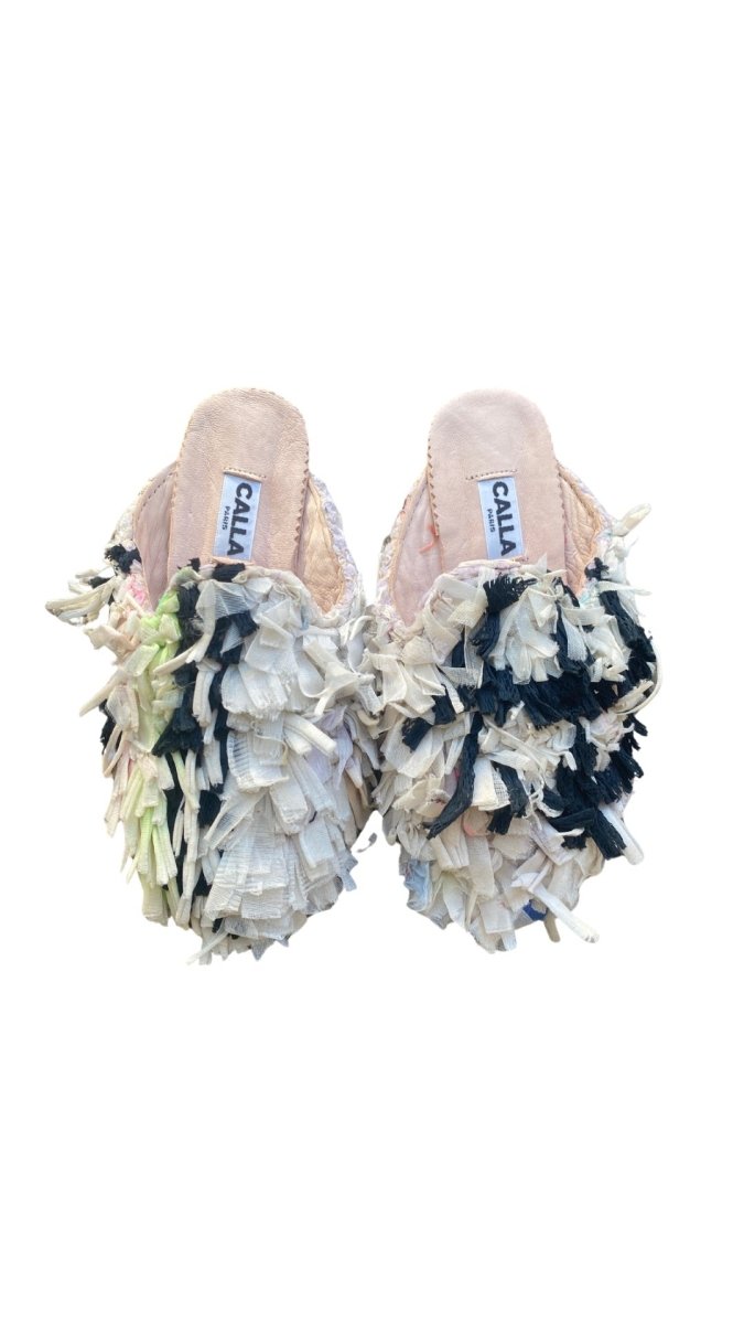 Niki Babouche “Vivienne” Flats In Colors White, Black, Pale Yellow, & Cream (Size 38) - Made X Hudson