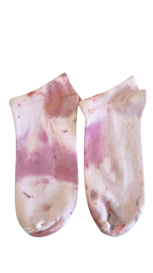 Pink & Blush Natural Hand Dyed Socks (Reworked)