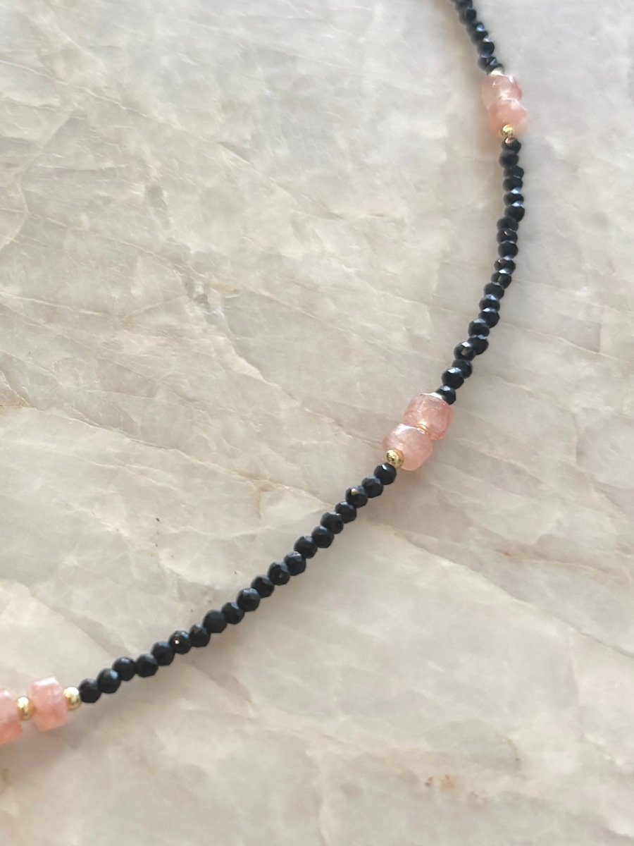 Rose Quartz Gemstone Necklace - Made X Hudson