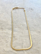 18k Gold Fill 2.5mm Herringbone Necklace (18" with extender to 19.5") - Made X Hudson
