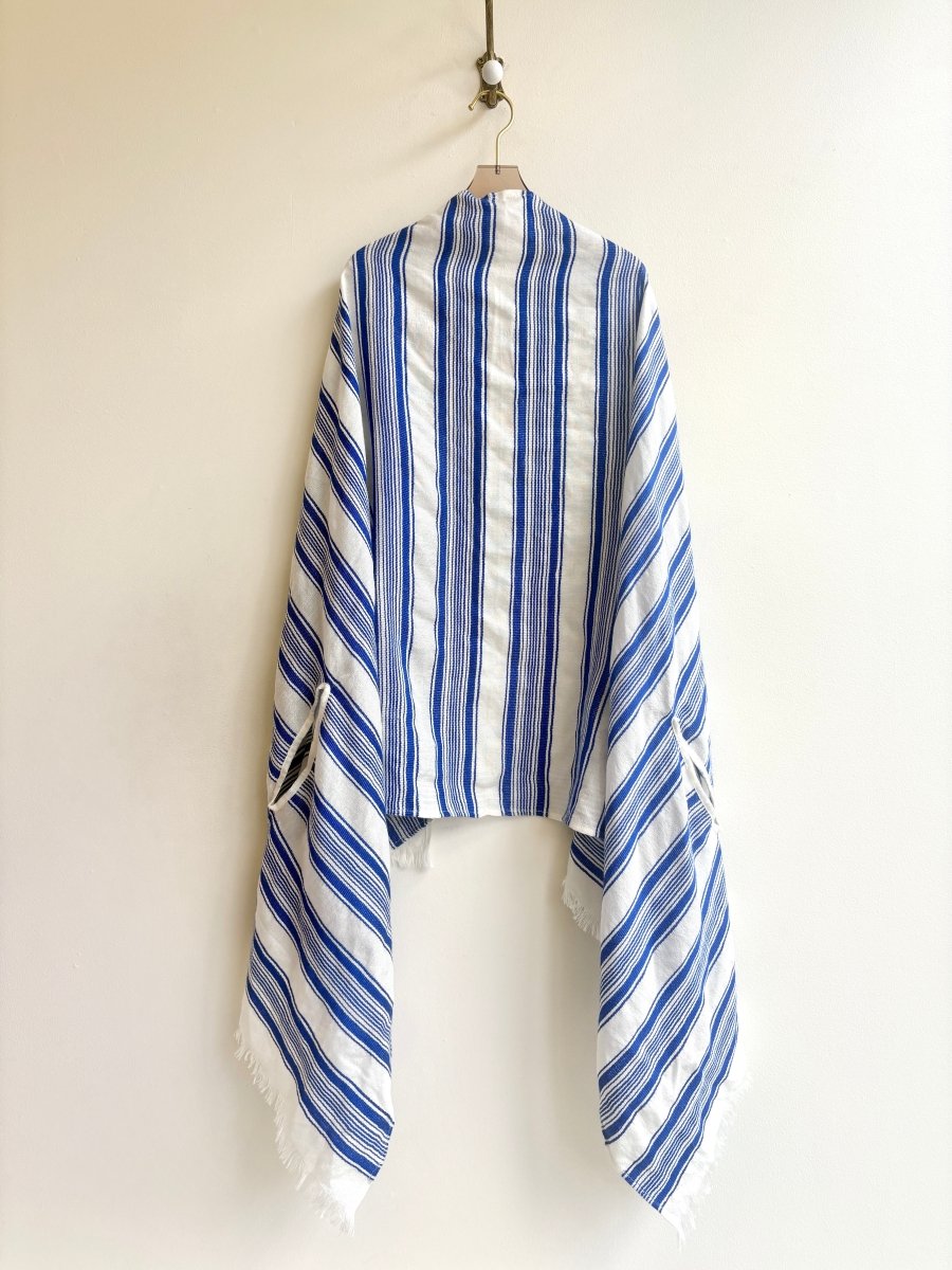 J Crew | Cobalt and White Stripe Cape (Vintage) - Made X Hudson
