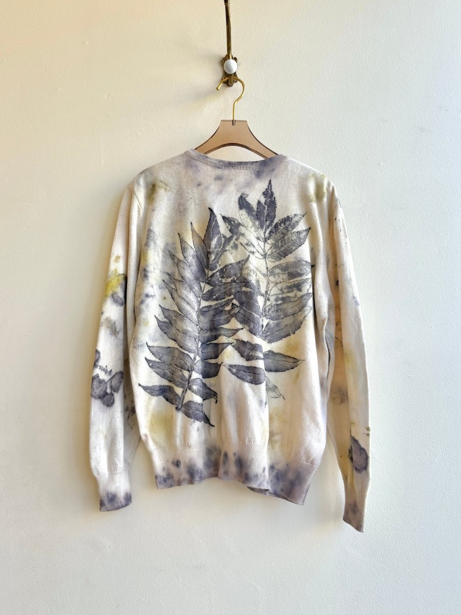 Eco Printed Cotton Button Down Cardigan (Reworked) - Made X Hudson