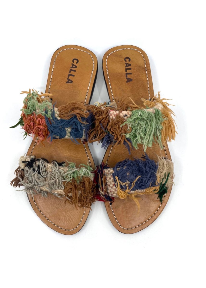 Hali Sandals “Komugi” In Colors Grey, Brown, Tan, Dusy Blue, Peach (Size 43) - Made X Hudson