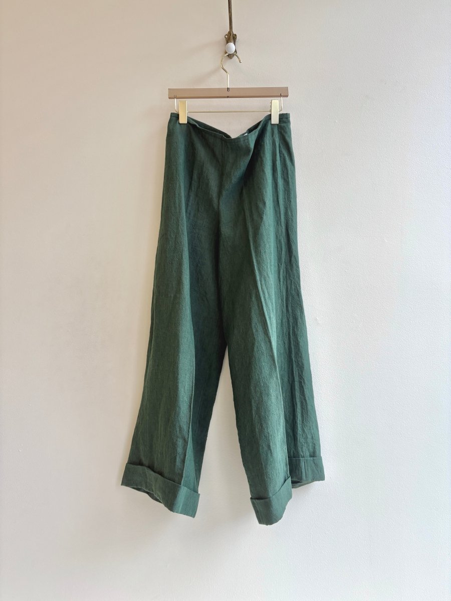 Gunex | Forest Green Linen Pants (Vintage) - Made X Hudson