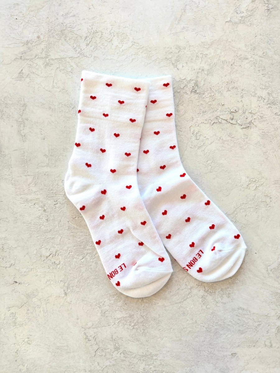 Sneaker Socks With Hearts - Made X Hudson