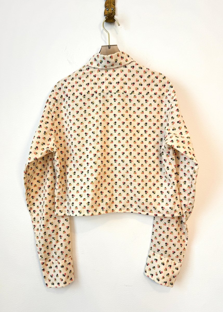 The Vale Shirt Long Sleeve in Vintage Brown and Pink Floral (Reworked) - Made X Hudson