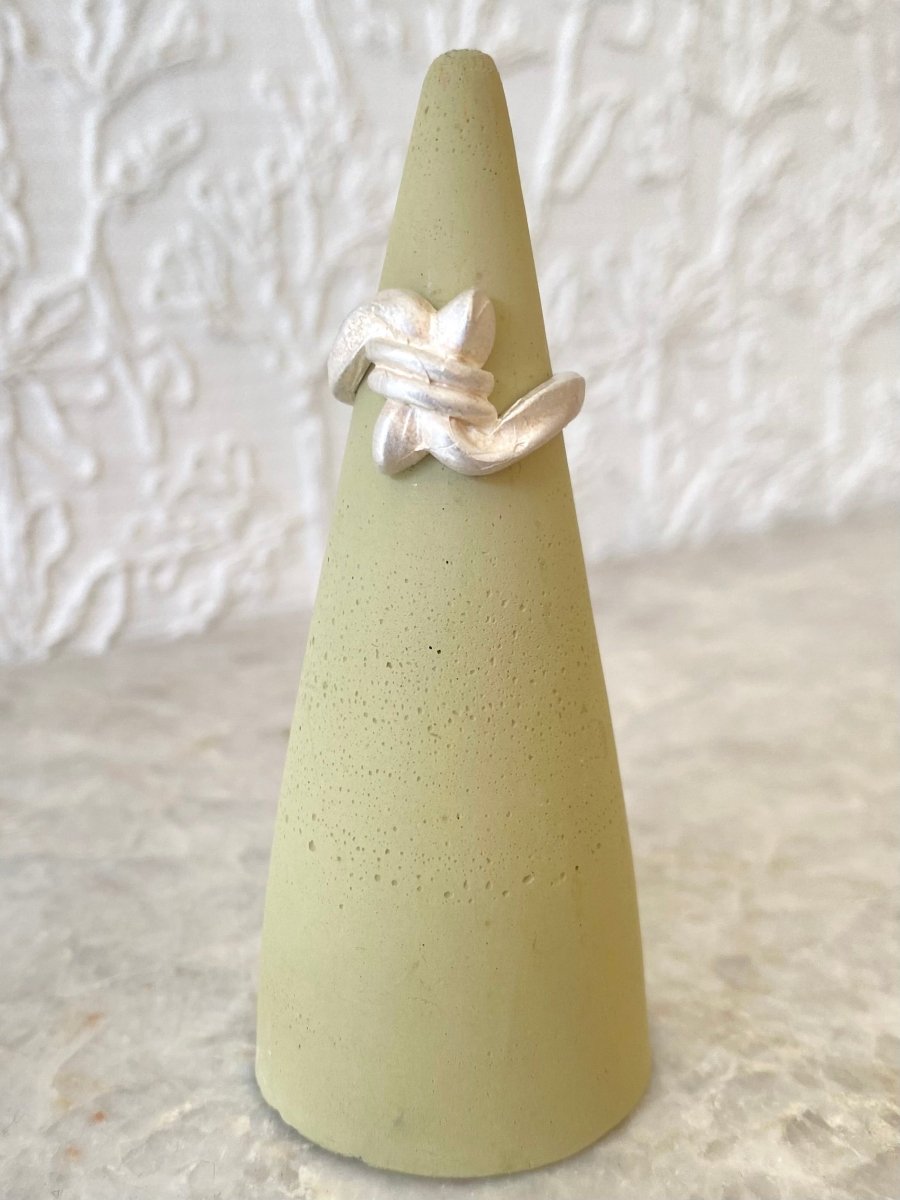 Sterling Silver Barbed Wire Croissant Ring - Made X Hudson