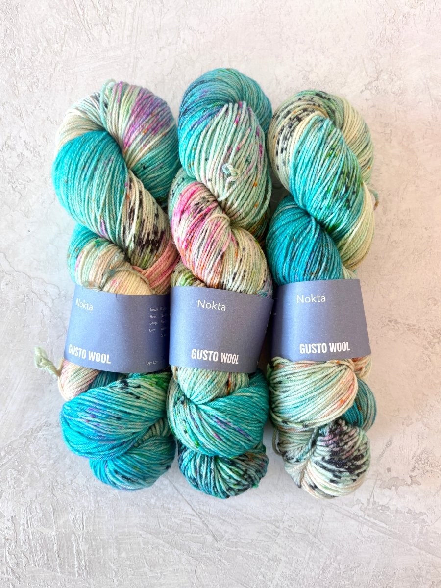 Gusto Wool | Nokta | Wool & Nylon | Variegated | Fingering Weight (Multiple Colors) - Made X Hudson