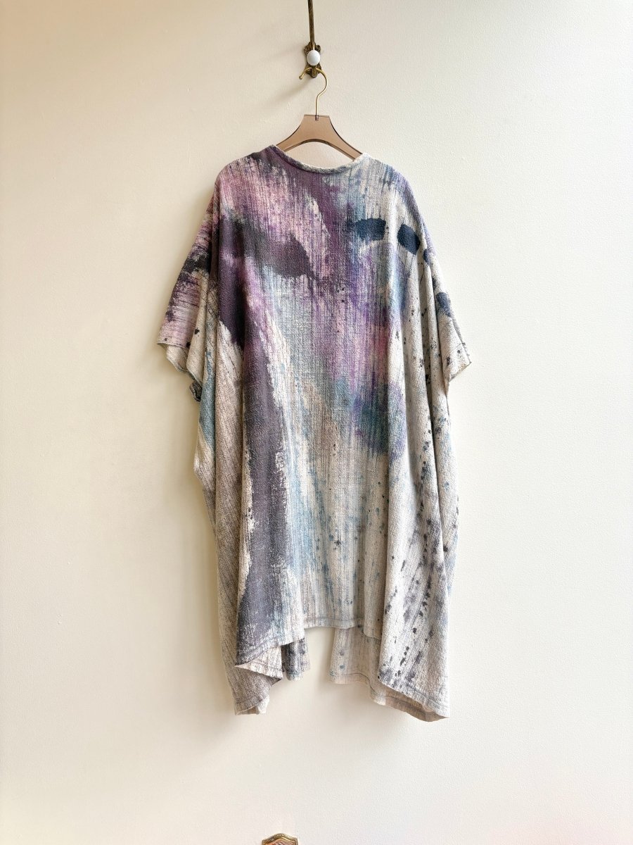 Abstract Painted Cloak in Purples & Blues (Vintage) - Made X Hudson