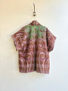 Burgundy Paisley Wool Haori Vest - Made X Hudson