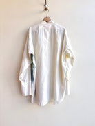 Yellow & Blue Dolly Parton and Kitten Cyanotype Button - Up Shirt (Reworked) - Made X Hudson