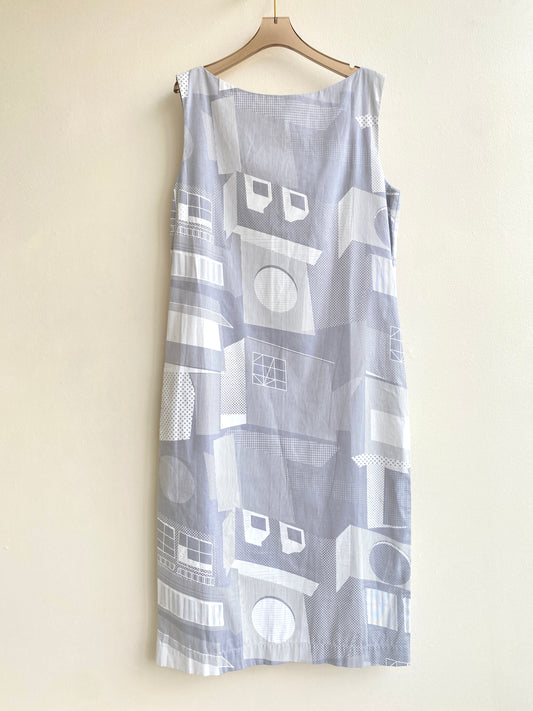 Light Grey Keyhole Back Dress