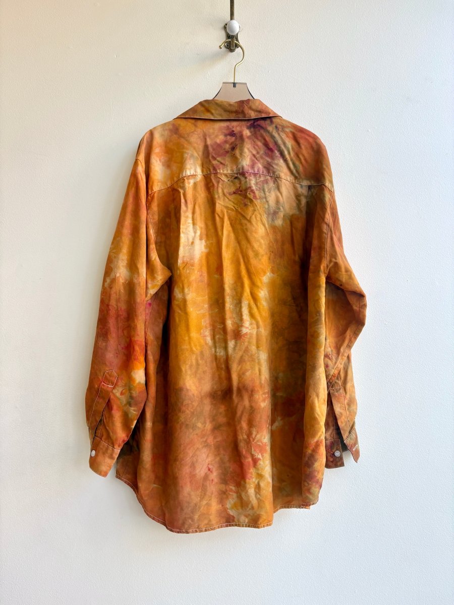 Spice and Bronze Silk Blouse | Hand Dyed (Reworked) - Made X Hudson