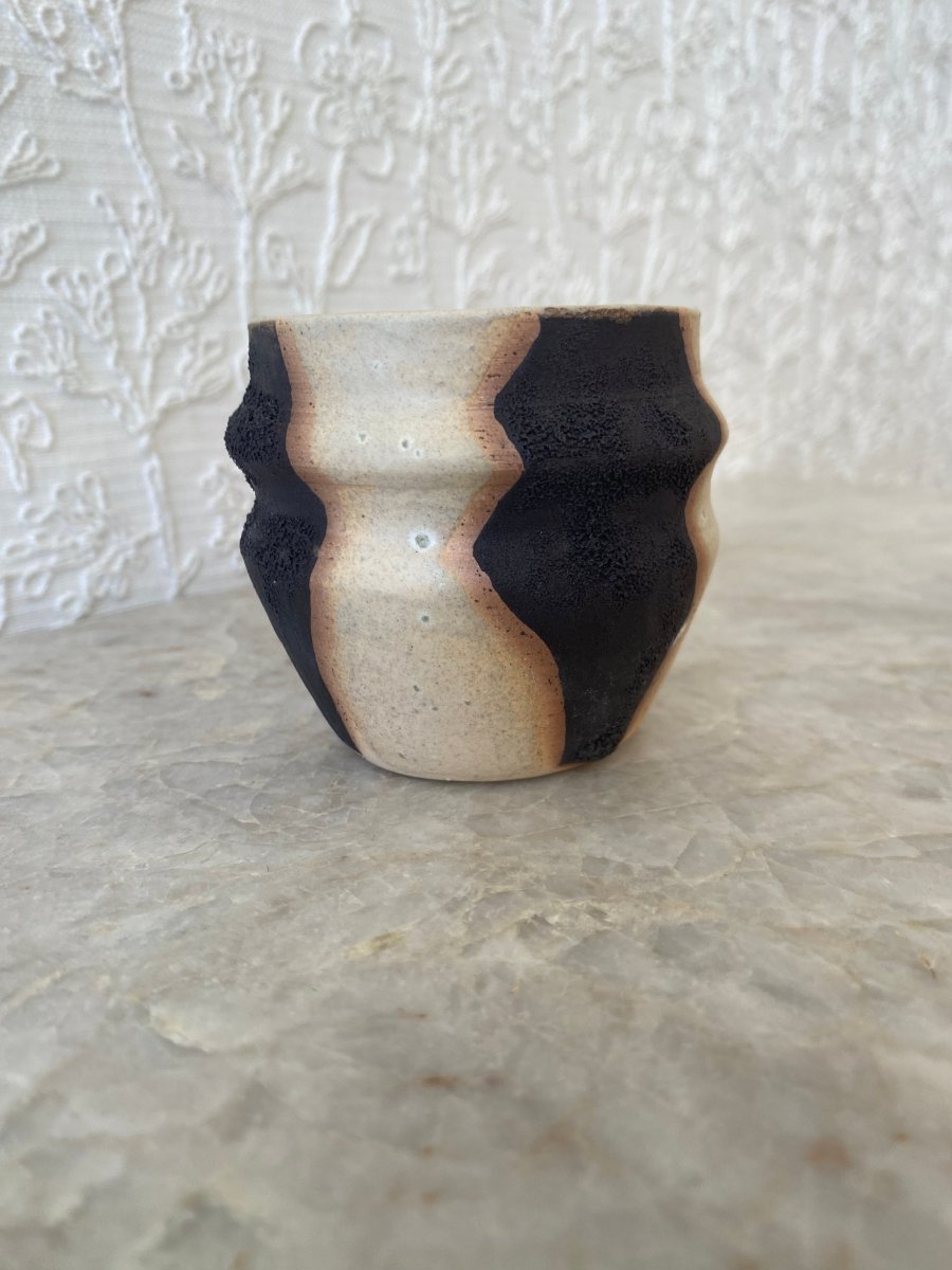 Swirl Raw Black & White Small Vase - Made X Hudson