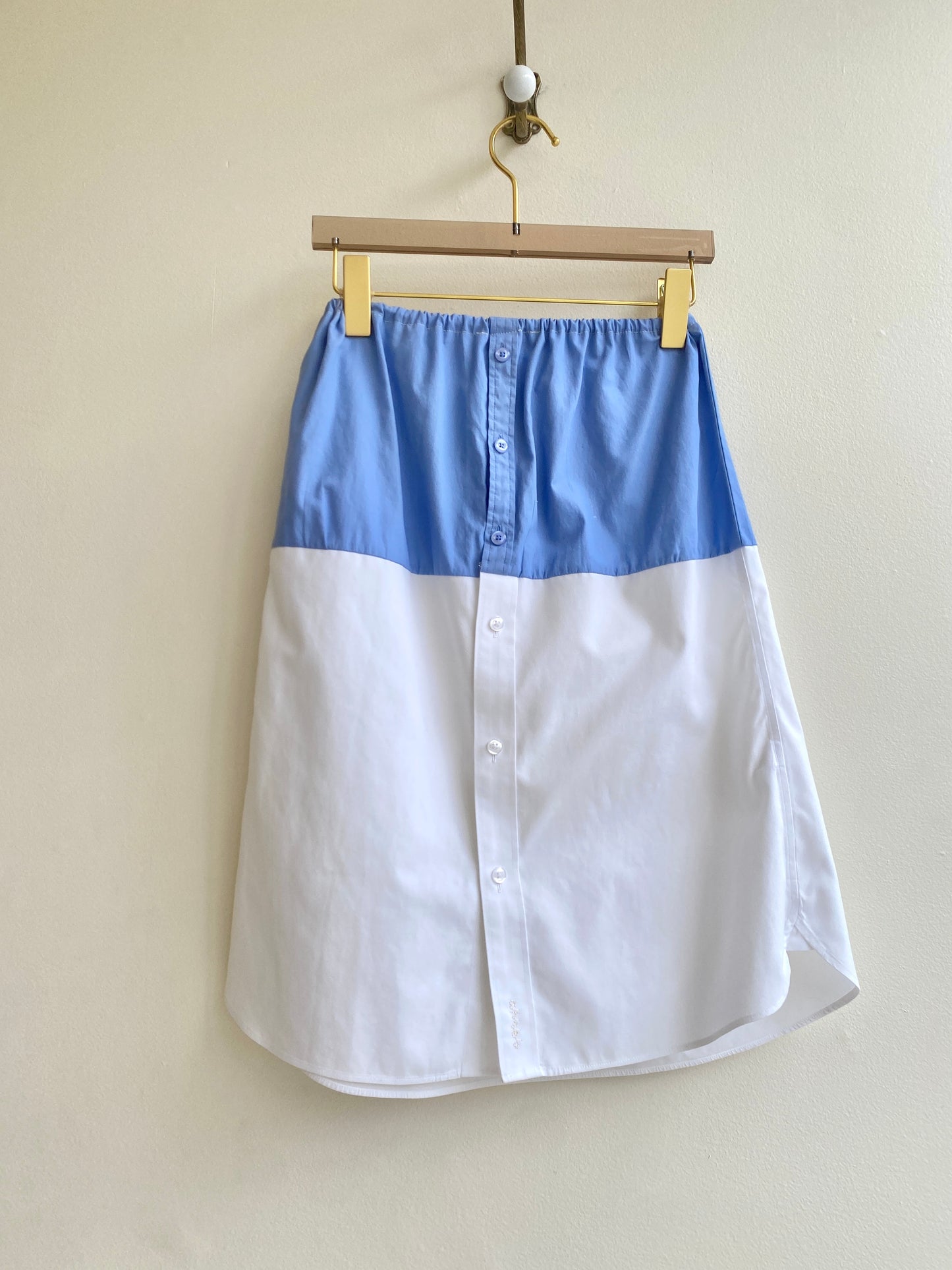 Blue & White Des Two-Tier Skirt (Reworked)